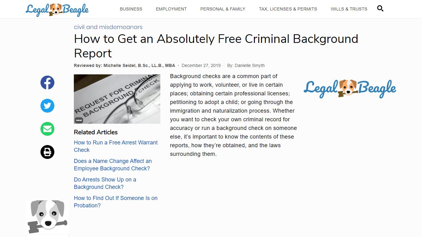 How to Get an Absolutely Free Criminal Background Report