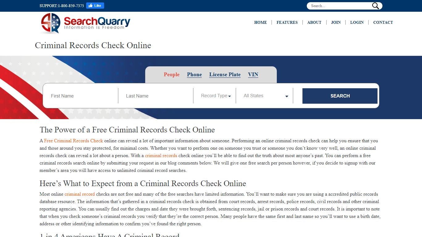 Free Criminal Records Check Online - SearchQuarry.com