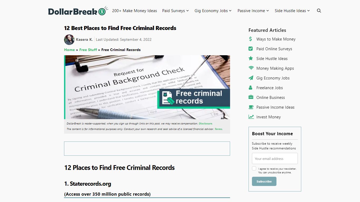12 Best Places to Find Free Criminal Records - DollarBreak