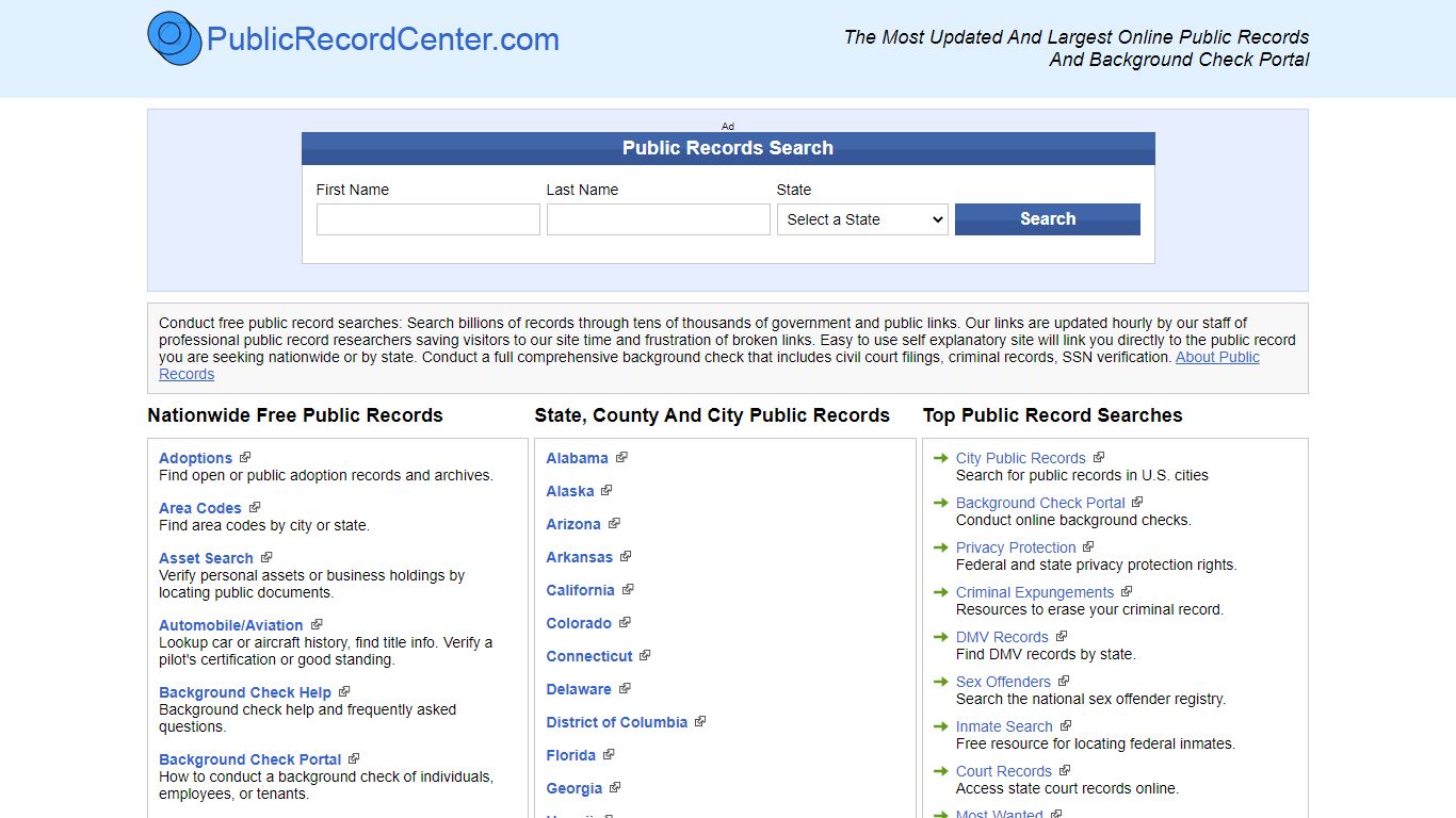 Free Public Records From The Most Updated Public Sources